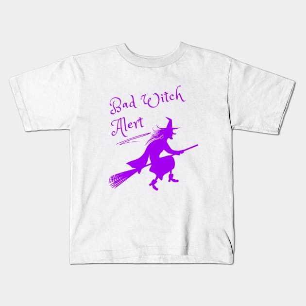 Bad Witch Alert Kids T-Shirt by Proway Design